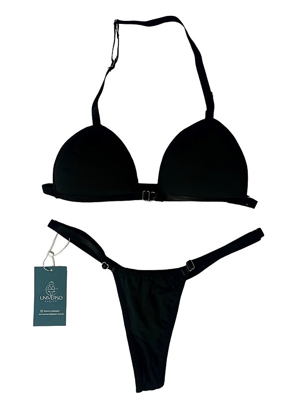 Biquíni de Fita Preto Marquinha Tulum