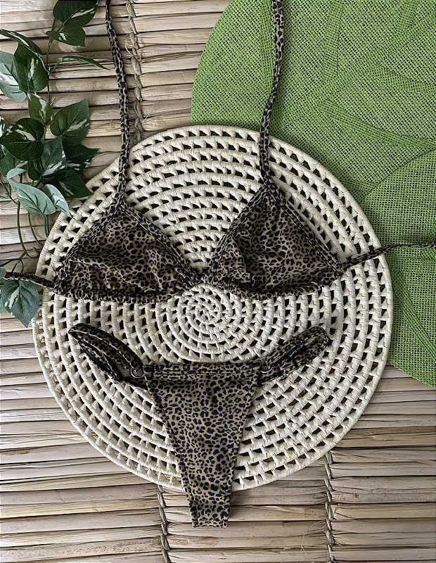 Biquíni de Fita Cortininha - Animal Print