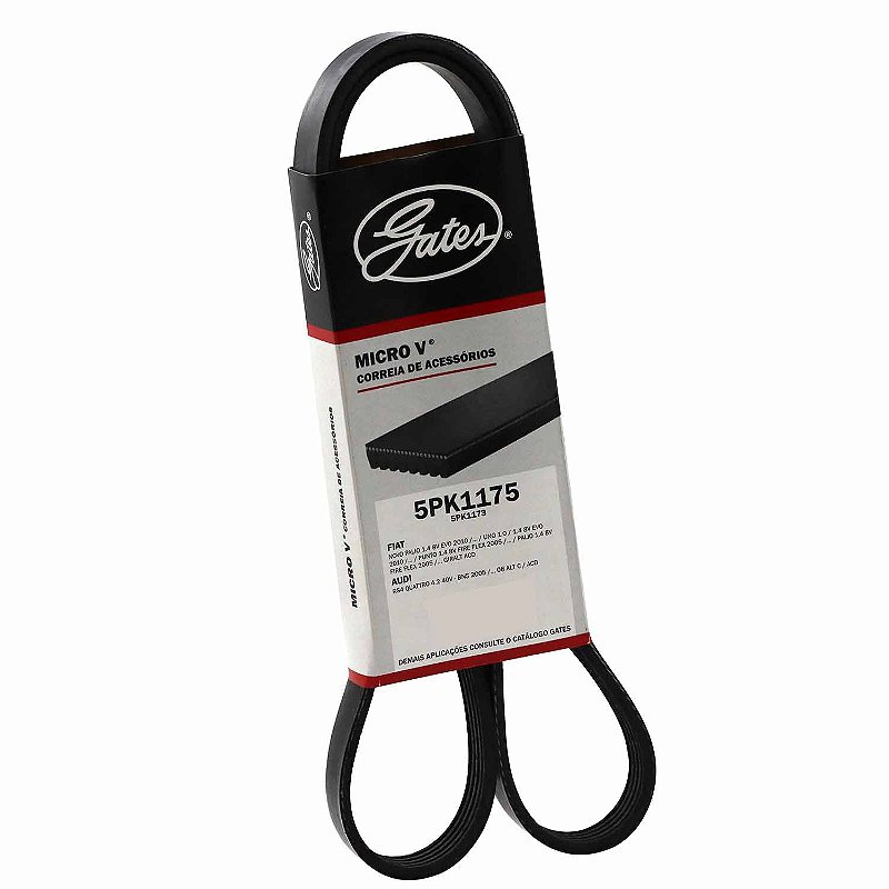 Courroie Micro-V Gates 5PK738 - Courroie Striée Haute Performance Pour Automobile, Technologie Première Monte - 10