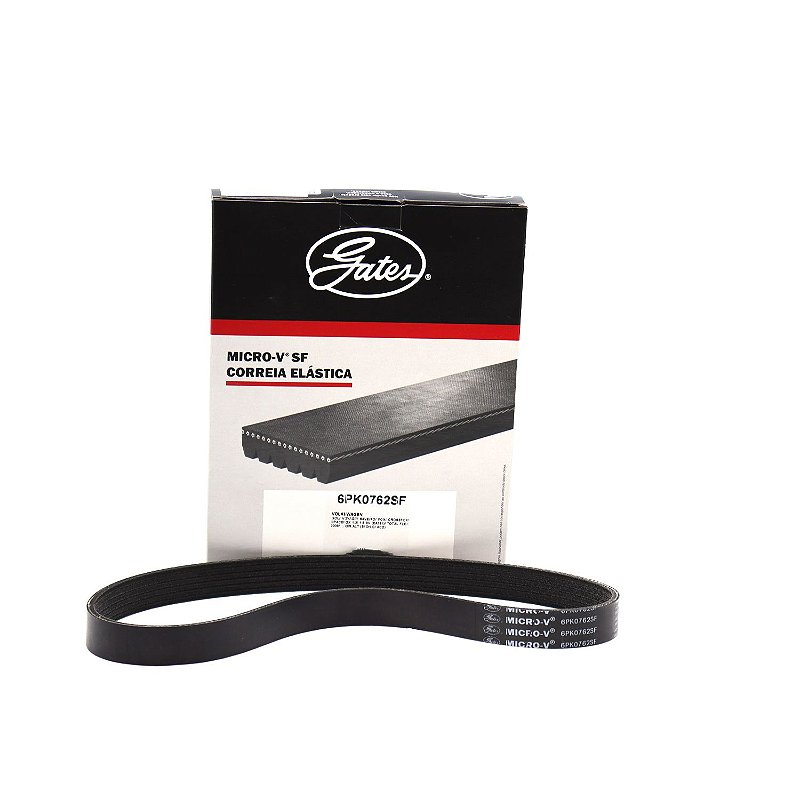 わこ Correia Micro-V Gates 6PK0762SF VW Gol, Fox, Polo - Asllan Autopeças