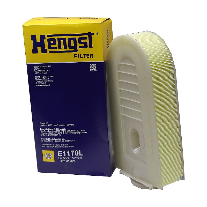 Filtro Dell'aria Hengst E1170L Per Mercedes Benz - Nuovo, Dimensioni 350x176x96 Mm, Compatibile Con Vari Modelli