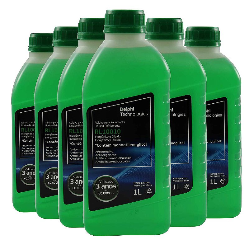 Kit 6 Aditivos Radiador Delphi Diluído RL10010 - Cód.8488 - Asllan ...