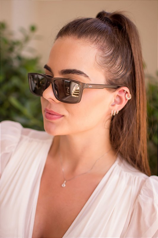 ÓCULOS ESPELHADO CINZA MASCULINO