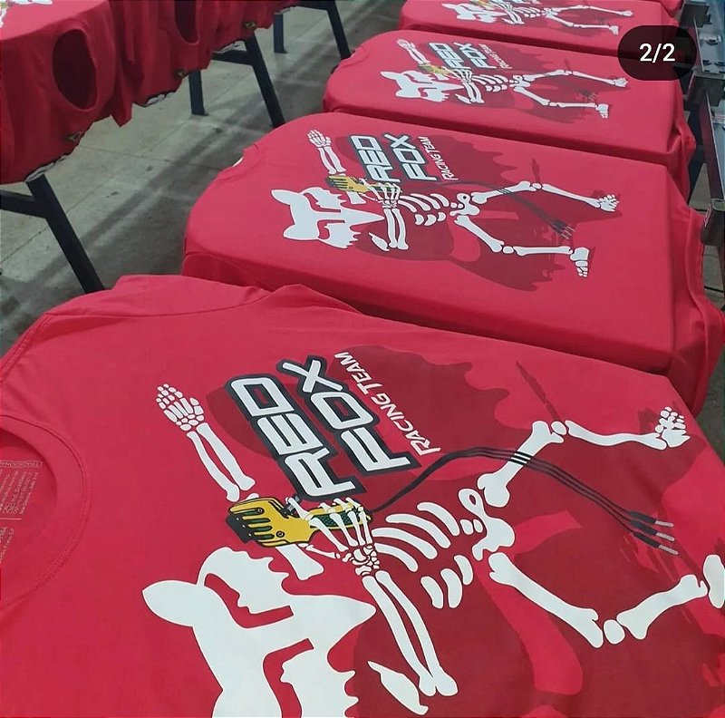 CAMISETA PERSONALIZADA PARA CLIENTE RED FOX (VERMELHA)