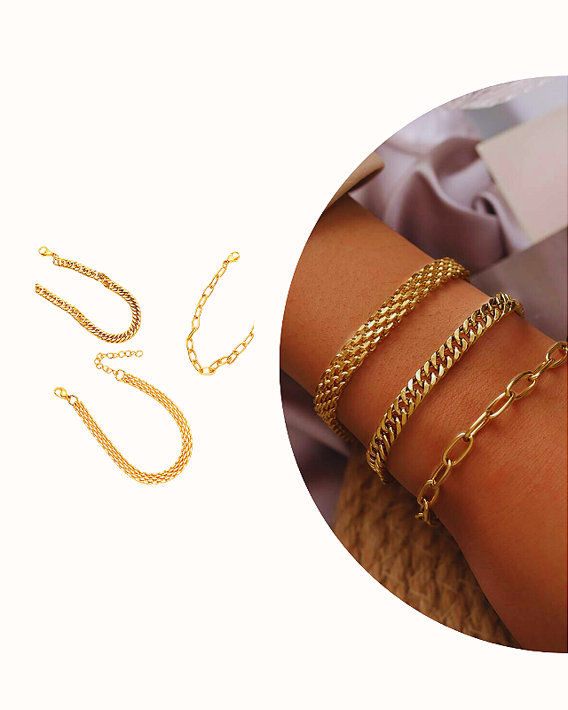 TRIO PULSEIRA MINIMALISTA