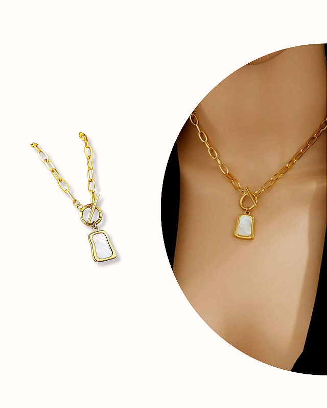 COLAR CHOKER DOURADO VINTAGE PÉROLA