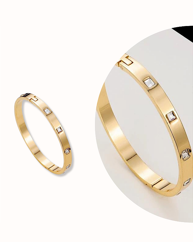 BRACELETE DOURADO PEDRAS ZIRCÔNIA