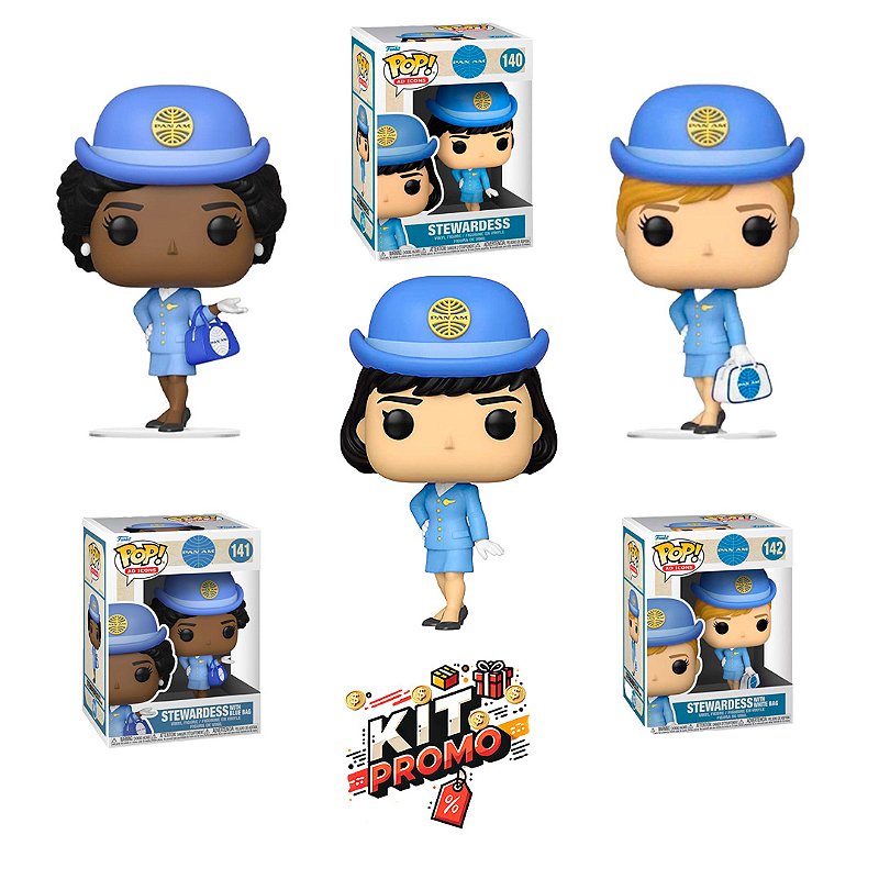 Funko Pop! Ad Icons: Pan Am Stewardess Am - Stewardess1 - Blanc Bag - Pan-Am - Figurine en Vinyle à Collectionner - Idée de Cadeau - Produits Funko Pop! Ad Icons: Pan Am Stewardess Am - Stewardess1 - Blanc Bag - Pan-Am - Figurine en Vinyle à Collectionner - Idée de Cadeau - Produits
