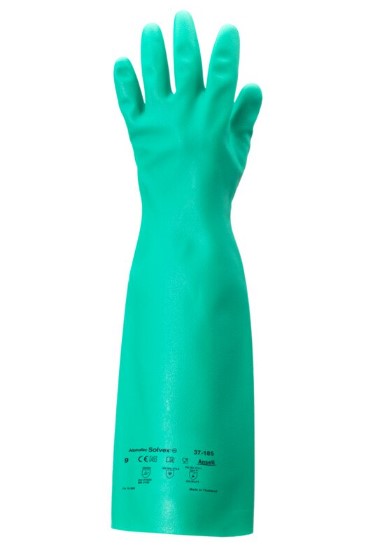 Luva Ansell Solvex 37-185 CA 12598 para Química Indústria e