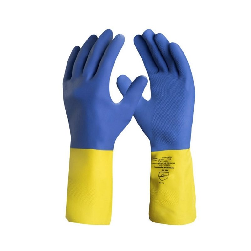 LUVA NEOLATEX DANNY BICOLOR CA 5774 - Nova Opção Equipamentos