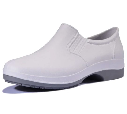 SAPATO CARTOM COB 101 POLIURETANO BRANCO COM SOLADO CINZA CA