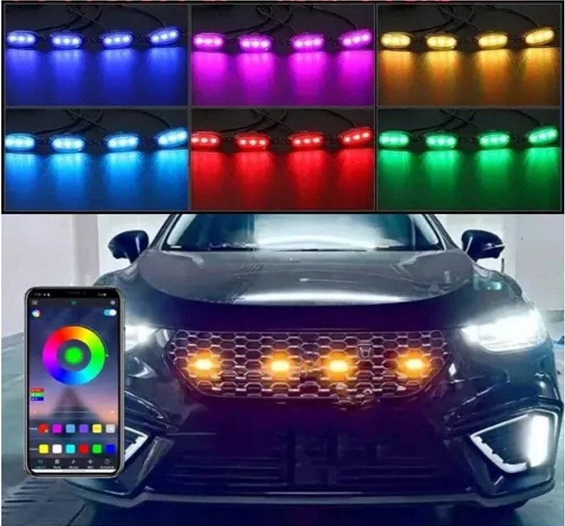 LED GRADE RGB 64 CORES CONTROLE POR APP ANDROID IOS - Four Leds ...
