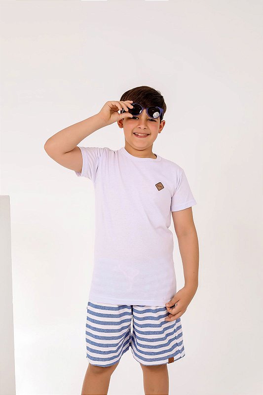 T-Shirt básico  Branco Linha BOYS