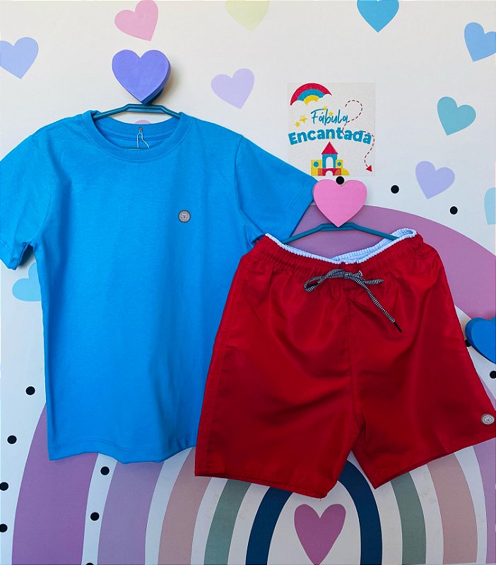 Conjunto básico azul e vermelho 💙❤