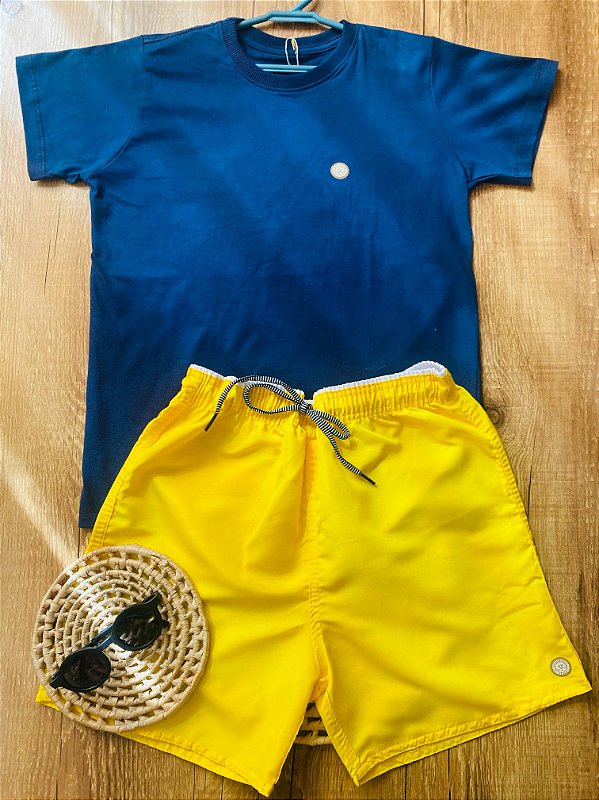 Conjunto básico azul escuro e amarelo 💙💛