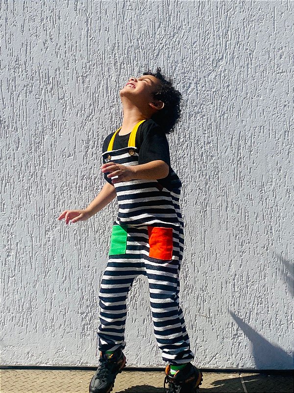 Jardineira Longa Colors 💚🧡💛