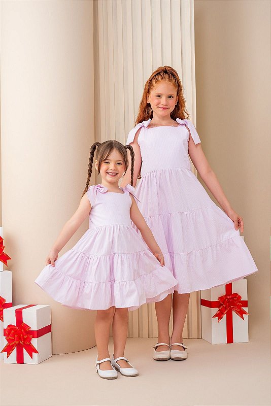 Vestido Olívia Festa Rosa 🎀