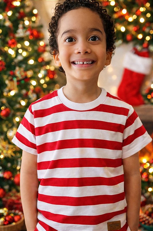 T-Shirt Alegria Listra Vermelho