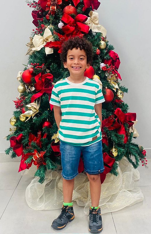 T-Shirt Alegria Listras Verde💚