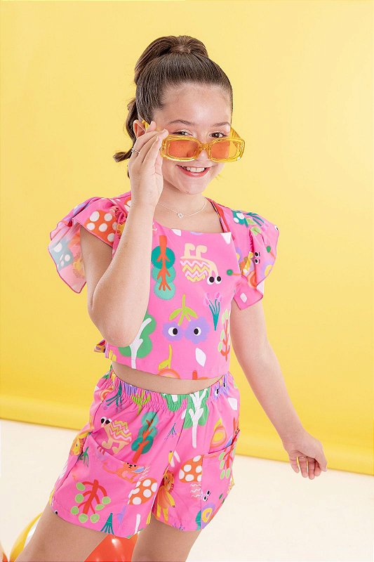 Conjunto Sami Selva Rosa