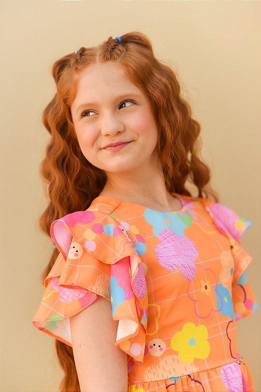 Macacão Hello Centopeia 🐛🧡🎀