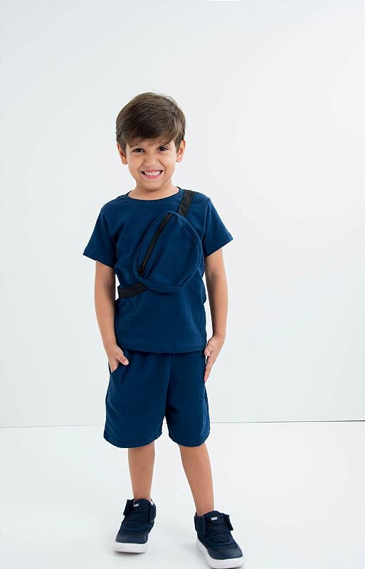 Conjunto azul escuro bag💙