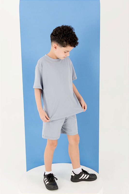 Conjunto oversized cinza 🤍