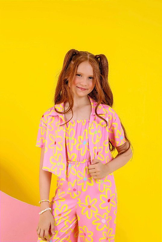 🌈Macacão Tropical Delicadeza Floral🌸