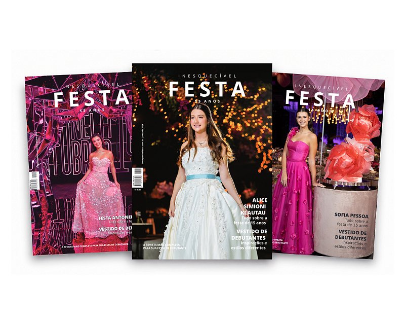 Combo 3 Capas Inesquecível Festa 15 Anos