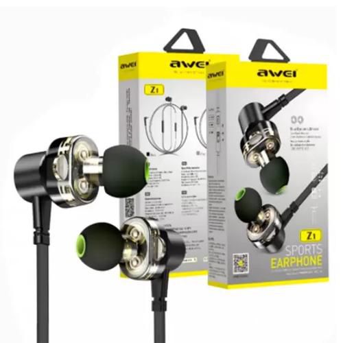 Fone De Ouvido Sports Drivers Dual Dinâmico Awei Z1 - Papelaria e