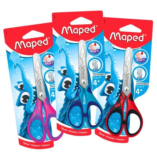 Tesoura Essentials Soft 13Cm Blister Cores Sortidas Maped