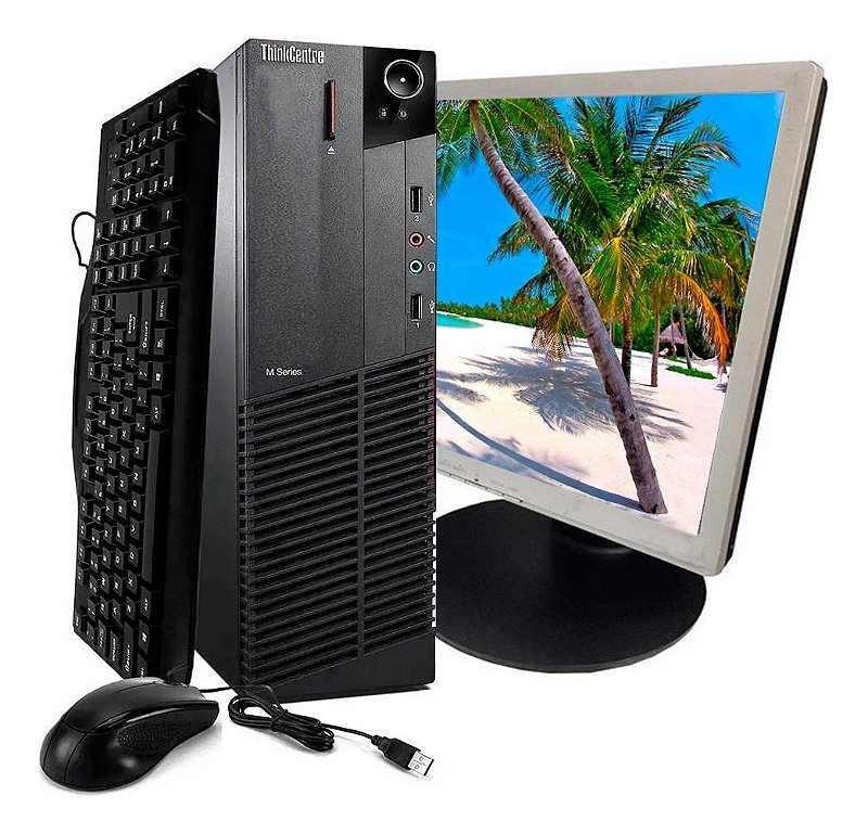 Cpu Lenovo Thinkcentre Core I3 8gb Ssd 120gb + Monitor 17 - Extra