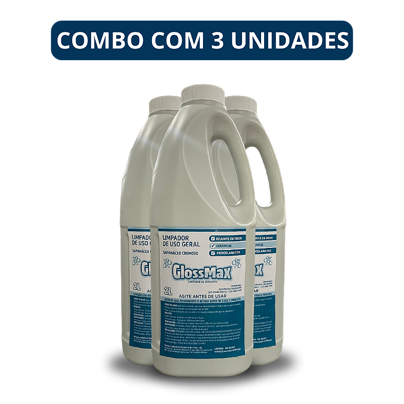 GlossMax Limpa Porcelanato 3 Unidades