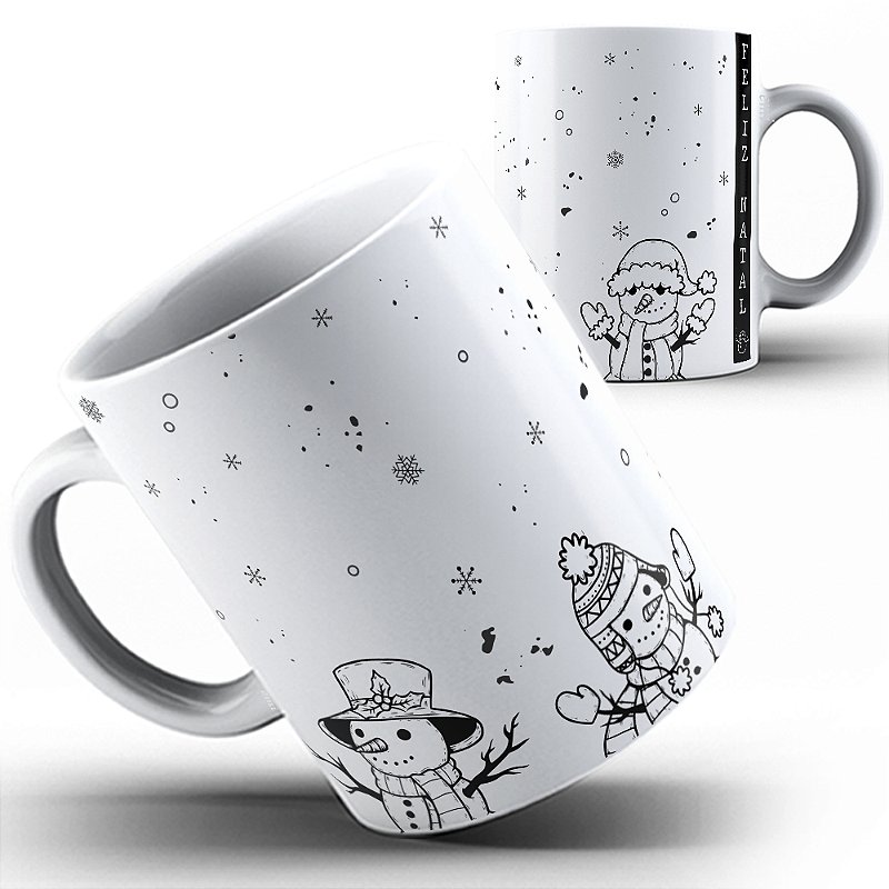 Caneca Boneco de Neve espantalho Feliz Natal 23