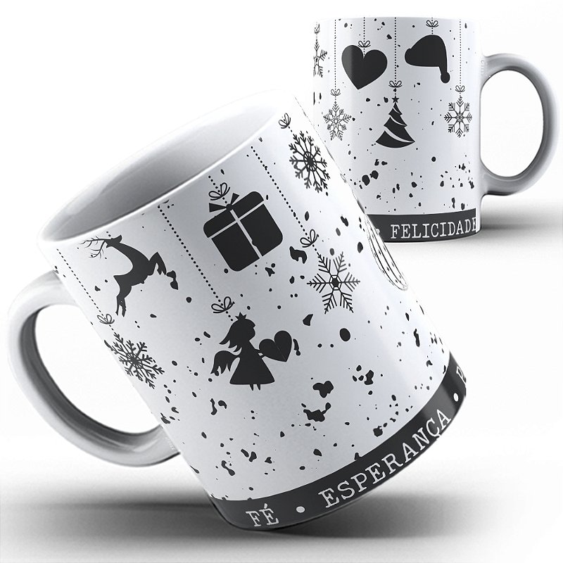 Caneca Natal Fé Paz Esperança Felicidades 23