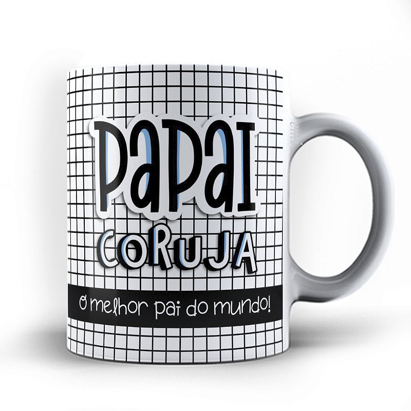 Caneca xicara Papai Coruja melhor pai do mundo 23