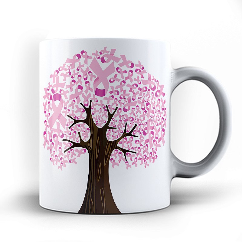 Caneca xicara Outubro rosa luta contra o Câncer 236
