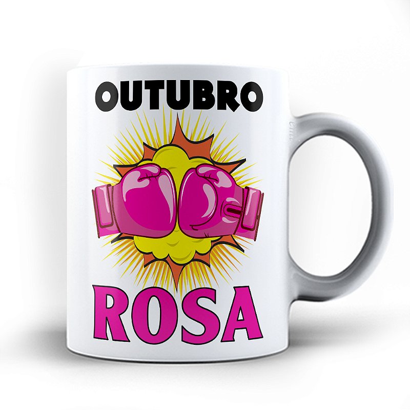 Caneca xicara Outubro Rosa vencendo o Câncer 231