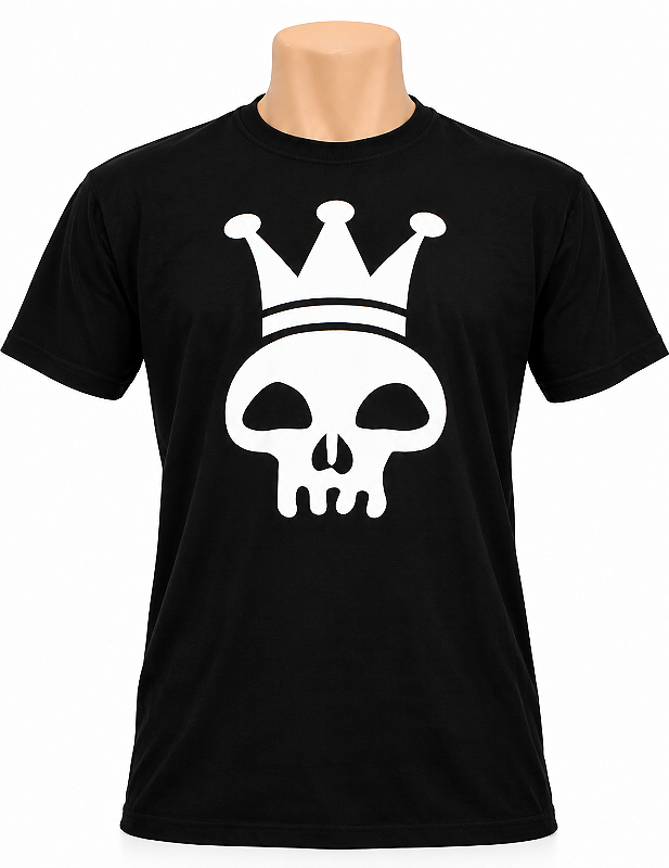 CAMISETA MASCULINA CAPITAL INICIAL COROA BÁSICA PRETA