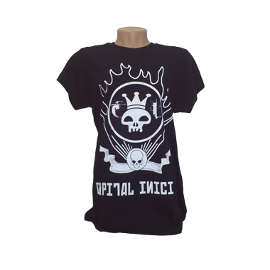 CAMISETA FEMININA CAPITAL INICIAL FOGO PRETA