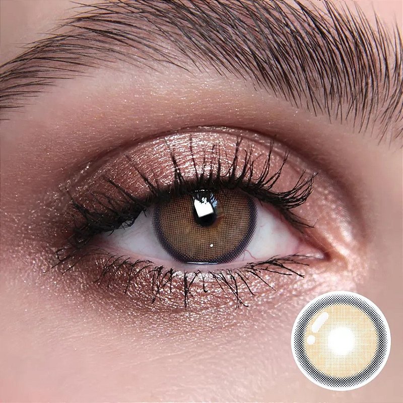 Kaotica Eyeball 7B プラチナ/オニキス X FLARE (NEALA) BROWN - Lolly Lentes Importadas