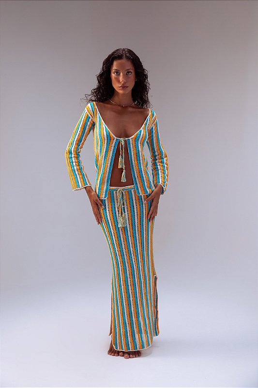 THE SAIA ELOAH CROCHÊ TRI-COLOR