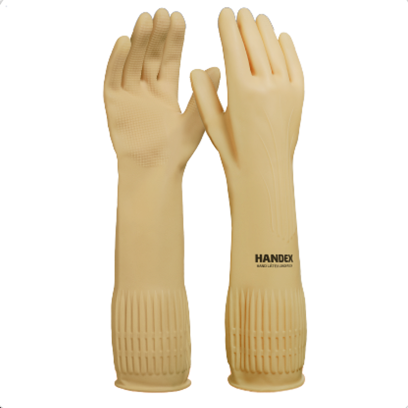 Luva Hand Latex Longaflex Amarela Hx030 Handex Ca 48645 - Magazine