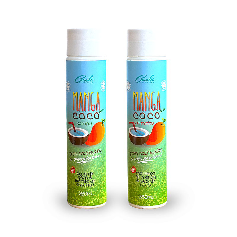 ◆ココあんじー(cocoangee)◆ Dupla Manga e coco (Xampu+ Creminho) - Carola Cosmetics | Beleza