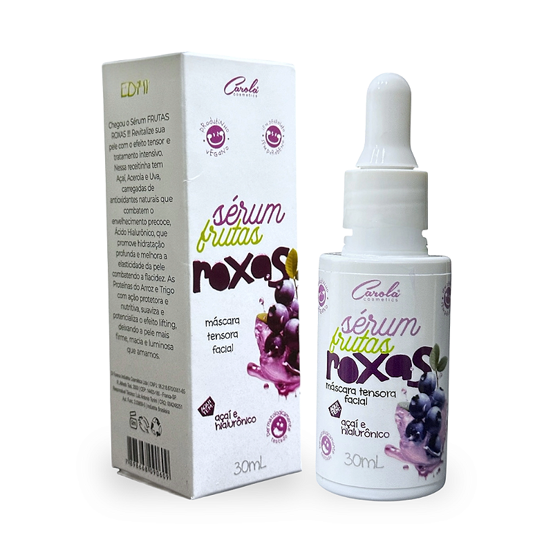 Sérum Facial Frutas Roxas - Açaí e Hialurônico - 30mL - Carola