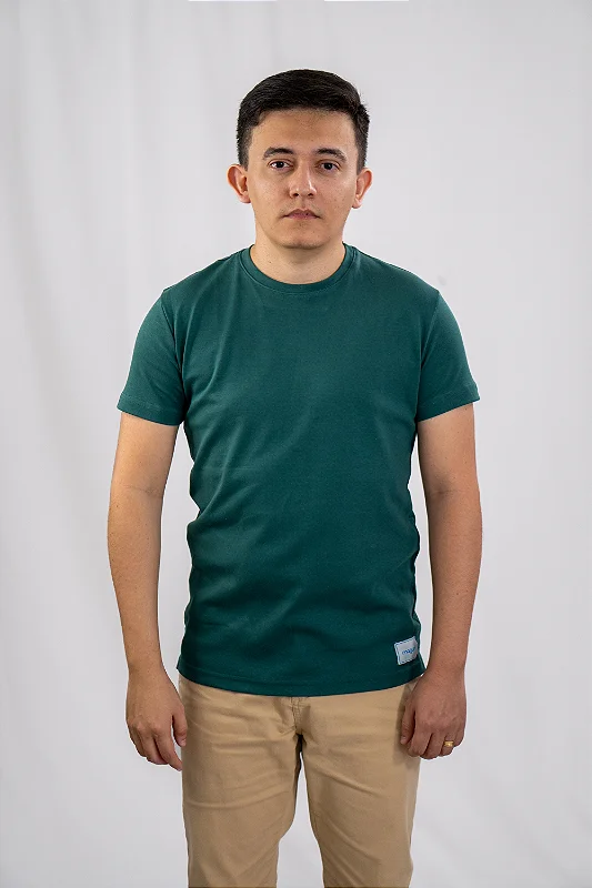 Camiseta Suedine Confort Verde Escuro