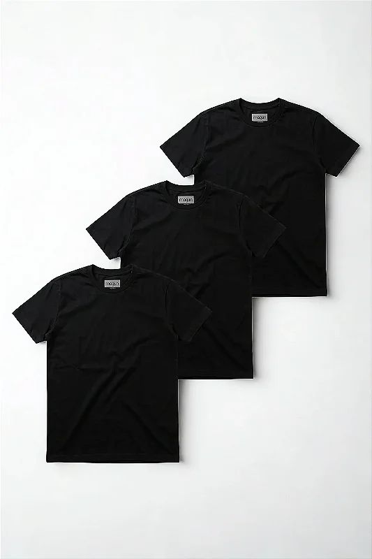Kit 3 Camisetas Magun Toque Macio - Pretas