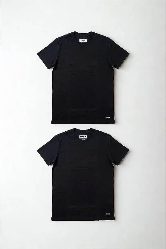 Kit 2 Camisetas Algodão Premium Sem Transparência Pretas
