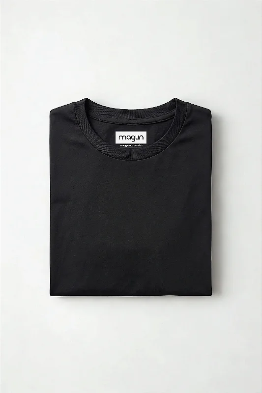 Camiseta Algodão Básica Toque Macio - Preta