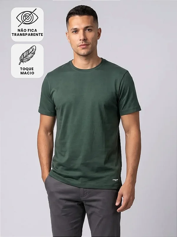Camiseta Algodão Premium Sem Transparência - Verde
